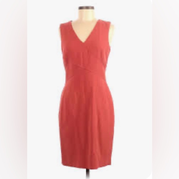 White House | Black Market Criss Cross Fully Lined Sheath Dress |Size 4 - Picture 4 of 12